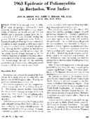1963 epidemic of poliomyelitis in Barbados West Indies