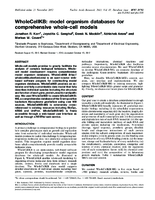 WholeCellKB model organism databases for comprehensive wholecell models
