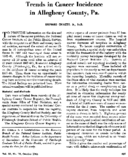 Trends In Cancer Incidence In Allegheny County Pa