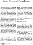 Research for improved nursing practices