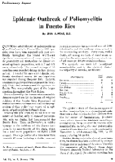 Epidemic outbreak of poliomyelitis in Puerto Rico
