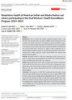 Respiratory Health of American Indian and Alaska Native Coal Miners Participating in the Coal Workers Health Surveillance Program 20142019