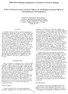 Failure Characteristics of Roof Falls at an Underground Stone Mine in Southwestern Pennsylvania