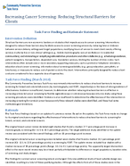 Increasing Cancer Screening Reducing Structural Barriers for Clients for Breast Cervical and Colorectal Cancers