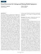 Diesel Powertrains for Underground Mining Mobile Equipment