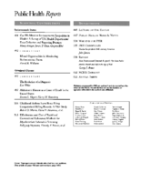 Public Health Reports  v 112 no 6  1997 index