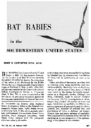 Bat rabies in the southwestern United States
