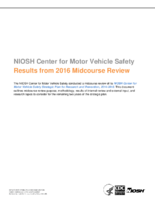 NIOSH Center for Motor Vehicle Safety  results from 2016 midcourse review