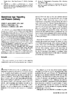 Gestational age reporting and preterm delivery