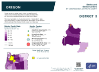 OR Congressional District 05 Stroke and Stroke Centers Map 118th Congress