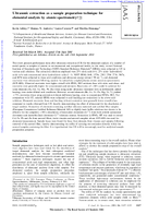 Ultrasonic Extraction as a Sample Preparation Technique for Elemental Analysis by Atomic Spectrometry