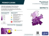 PA Congressional District 09 Stroke and Stroke Centers Map 119th Congress