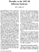 Mortality in the 195758 influenza epidemic