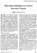 Motivation Techniques In A Cancer Detection Program