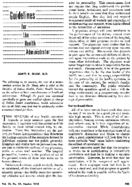 Guidelines for the health administrator