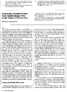 CommunityOriented Primary Care Epidemiologys Role In The Future Of Primary Care