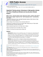 Hepatitis B Testing among Vietnamese in Metropolitan Atlanta The Role of HealthcareRelated and AcculturationRelated Factors