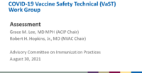 COVID19 Vaccine Safety Technical VaST Work Group