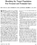 Reaching the target population for prenatal and postnatal care