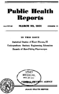 Public Health Reports  v 66 no 12  cover