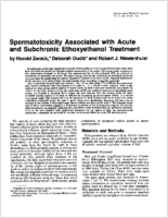 Spermatotoxicity Associated with Acute and Subchronic Ethoxyethanol Treatment