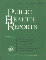 Public Health Reports  v 67 no 10  cover