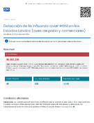 Deteccin de la influenza aviar H5N1 en los Estados Unidos aves de patio y comerciales