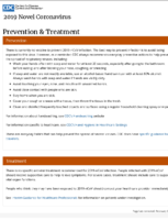 2019 novel coronavirus prevention  treatment