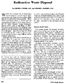 Radioactive waste disposal