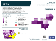IA Congressional District 01 Stroke and Stroke Centers Map 118th Congress