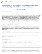 Behavioral and Social Approaches to Increase Physical Activity IndividuallyAdapted Health Behavior Change Programs