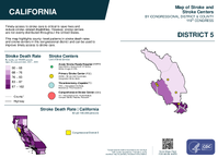 CA Congressional District 05 Stroke and Stroke Centers Map 119th Congress