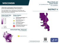 WI Congressional District 04 Stroke and Stroke Centers Map 119th Congress