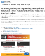 Pelancong dari Negaranegara dengan Penyebaran Berkekalan Secara Meluas Berterusan yang Tiba di Amerika Syarikat