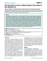 The Geometric Increase in MetaAnalyses from China in the Genomic Era