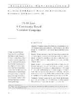 1 or less a communitybased nutrition campaign