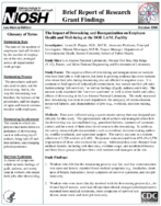 Brief report of research grant findings  Los Alamos edition  The Impact of downsizing and reorganization on employee health and wellbeing at the DOE LANL Facility