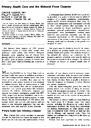 Primary Health Care And The Midwest Flood Disaster