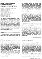 Career paths of geriatric nurse practitioners employed in nursing homes