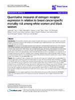 Quantitative measures of estrogen receptor expression in relation to breast cancerspecific mortality risk among white women and black women