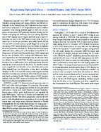Respiratory Syncytial Virus  US July 2012June 2014