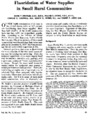 Fluoridation of water supplies in small rural communities