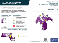 MA Congressional District 08 Stroke and Stroke Centers Map 119th Congress