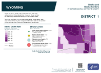 WY Congressional District 01 Stroke and Stroke Centers Map 118th Congress