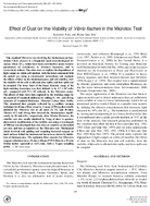 Effect of Dust on the Viability of Vibrio fischeri in the Microtox Test