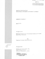 Instructor manual Industrial hygiene chemistry course lesson number 9
