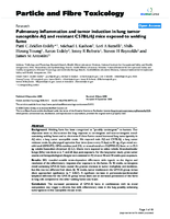 Pulmonary Inflammation and Tumor Induction in Lung Tumor Susceptible AJ and Resistant C57BL6J Mice Exposed to Welding Fume
