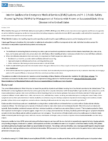 Guidance for Emergency Medical Services EMS Systems and 911 Public Safety Answering Points PSAPs for Management of Patients with Known or Suspected Ebola Virus Disease in the United States 20241001