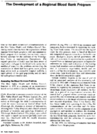 The development of a regional blood bank program