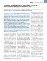 In Utero DDT and DDE Exposure and Obesity Status of 7YearOld MexicanAmerican Children in the CHAMACOS Cohort